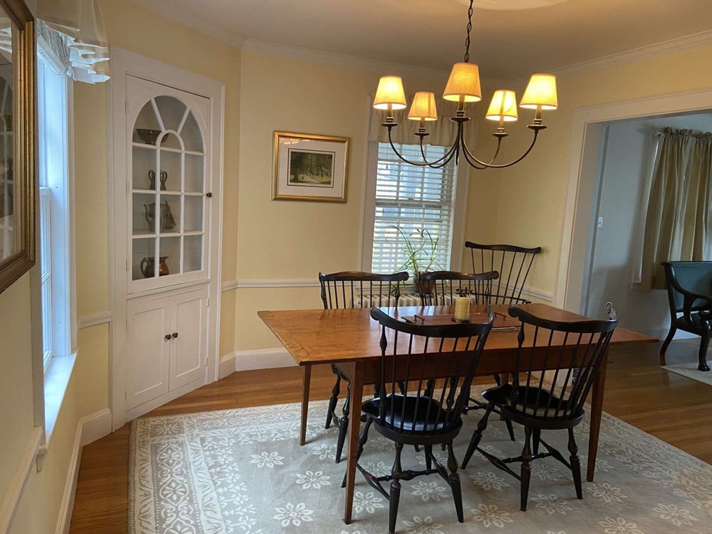 52 Governor Long Road Hingham, MA 02043 - Photo 6 of 19 a view of a dining room with furniture window and wooden floor