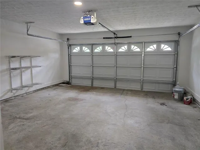 a view of a garage