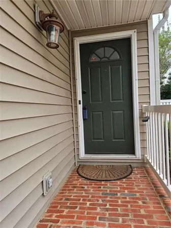 a view of a door of the house