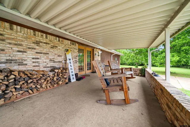 a view of an outdoor sitting area