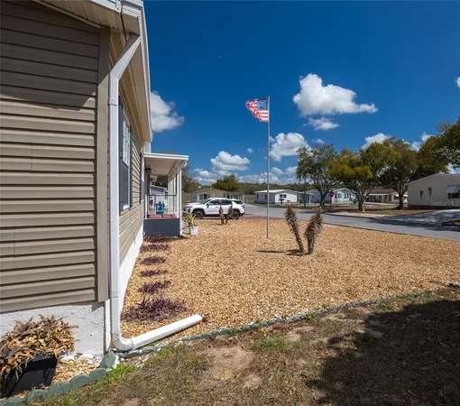 a view of a house with a patio