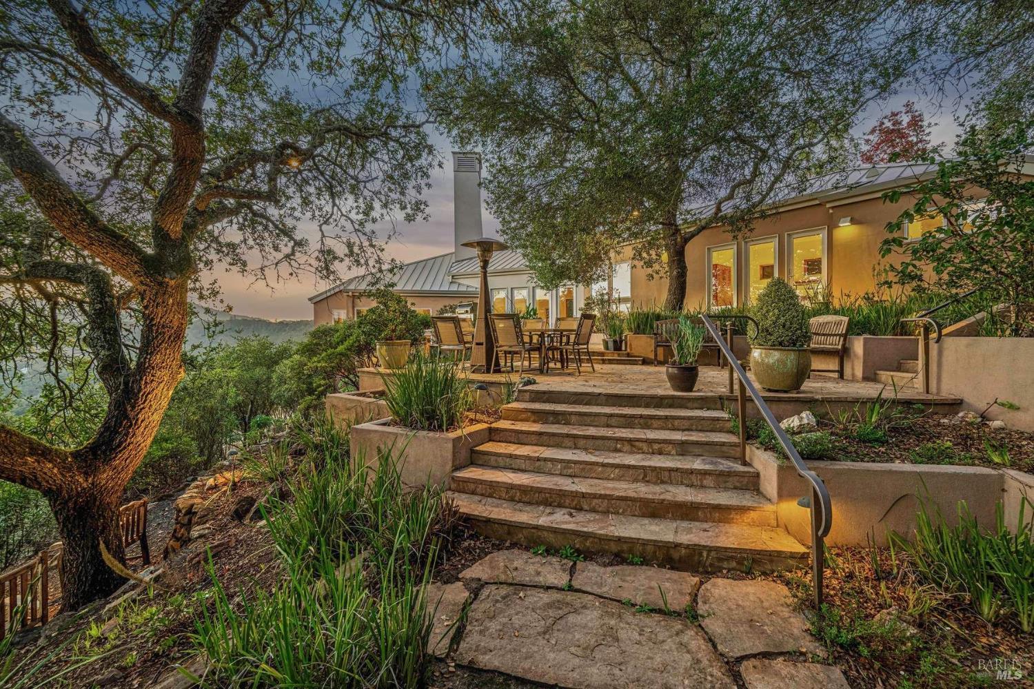 10300 Slattery Road Kenwood, CA 95452 - Photo 27 of 35 a stairs of garden in the front of statue