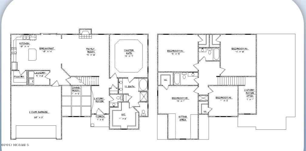 410 West Huckleberry Way Rocky Point, NC 28457 - Photo 2 of 3 Floor Plan