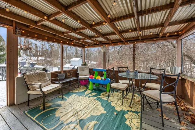 a outdoor space with furniture