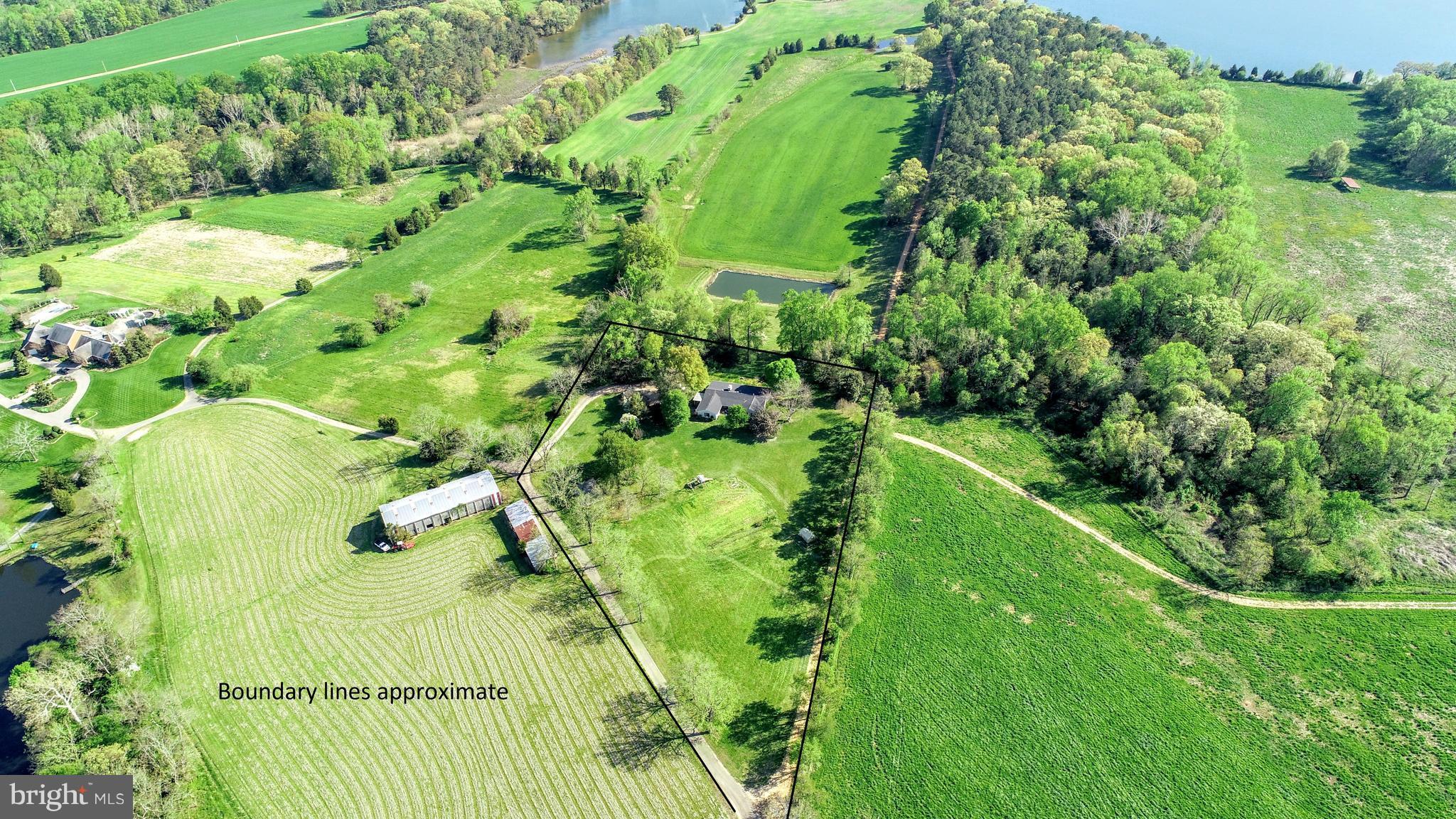 18641 Point Lookout Road Park Hall, MD 20667 - Photo 36 of 40 Aerial view showing approx boundary lines