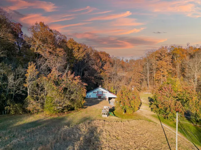 a view of city and mountain