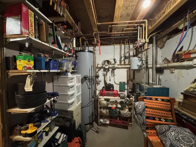 a view of storage and utility room