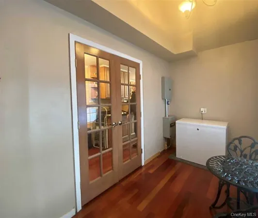 a room with a bed and a window