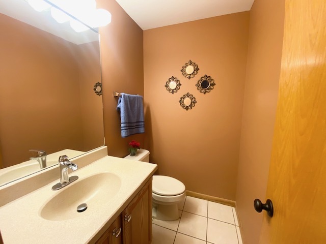 1702 Elm Street Spring Grove, IL 60081 - Photo 11 of 30 a bathroom with a sink mirror and toilet