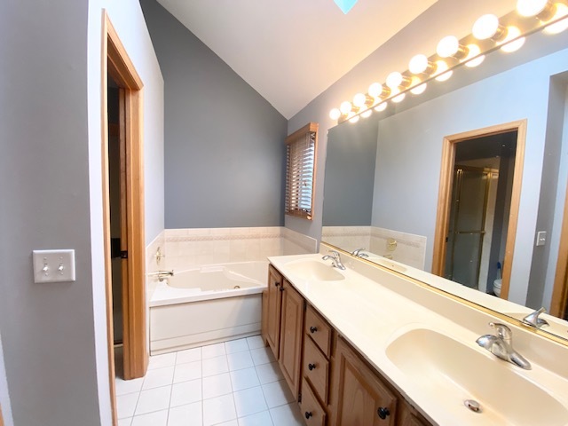 1702 Elm Street Spring Grove, IL 60081 - Photo 14 of 30 a bathroom with a tub sink and mirror