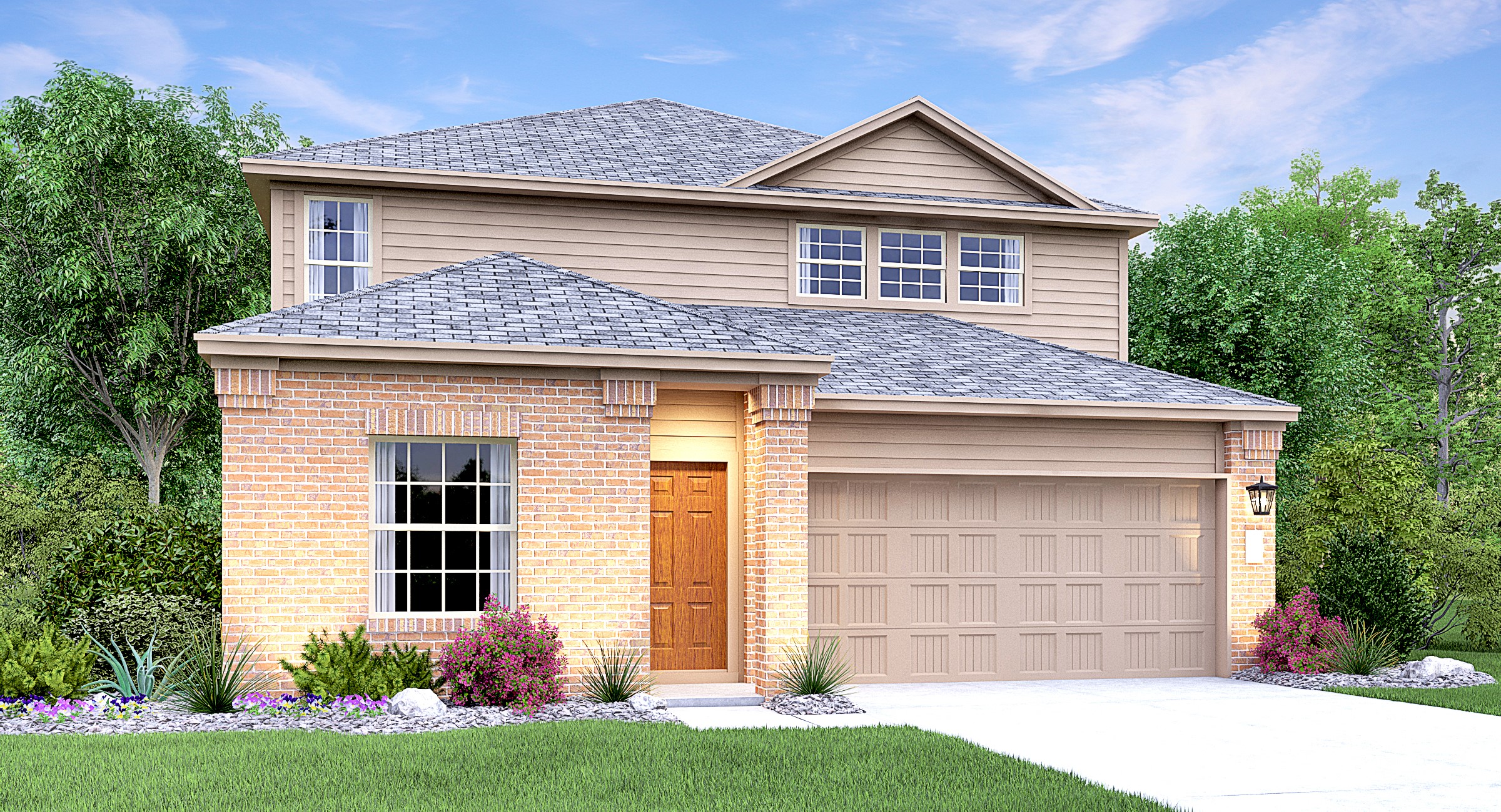 105 Parsons Kyle, TX 78640 - Photo 1 of 17 front view of a house with a yard