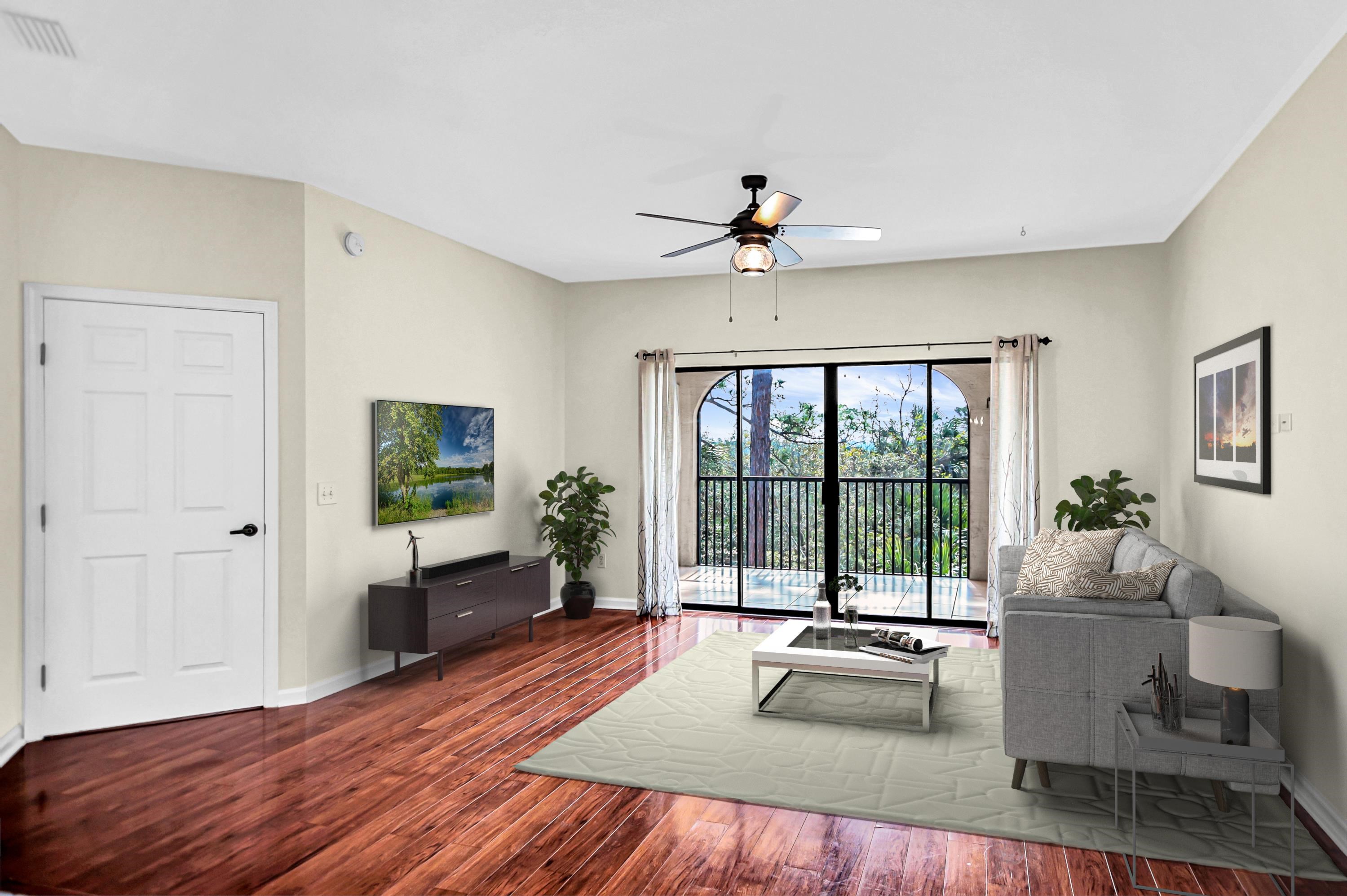 3327 Haley Pointe Road, Unit 3327 St. Augustine, FL 32084 - Photo 8 of 27 a bedroom with a bed and a large window with the outer view