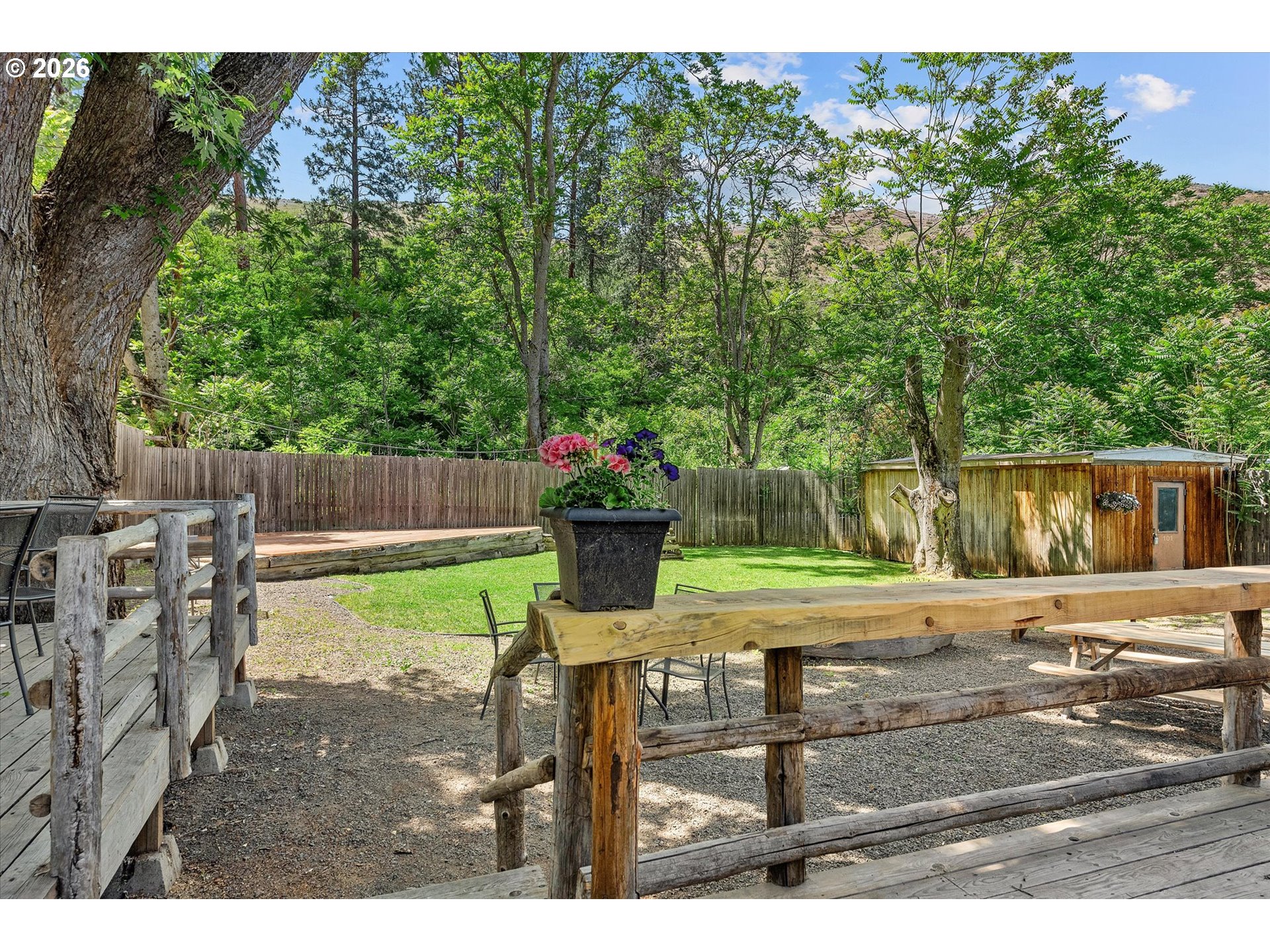 53945 Highway 86 Halfway, OR 97834 - Photo 31 of 48 a view of a backyard with wooden fence