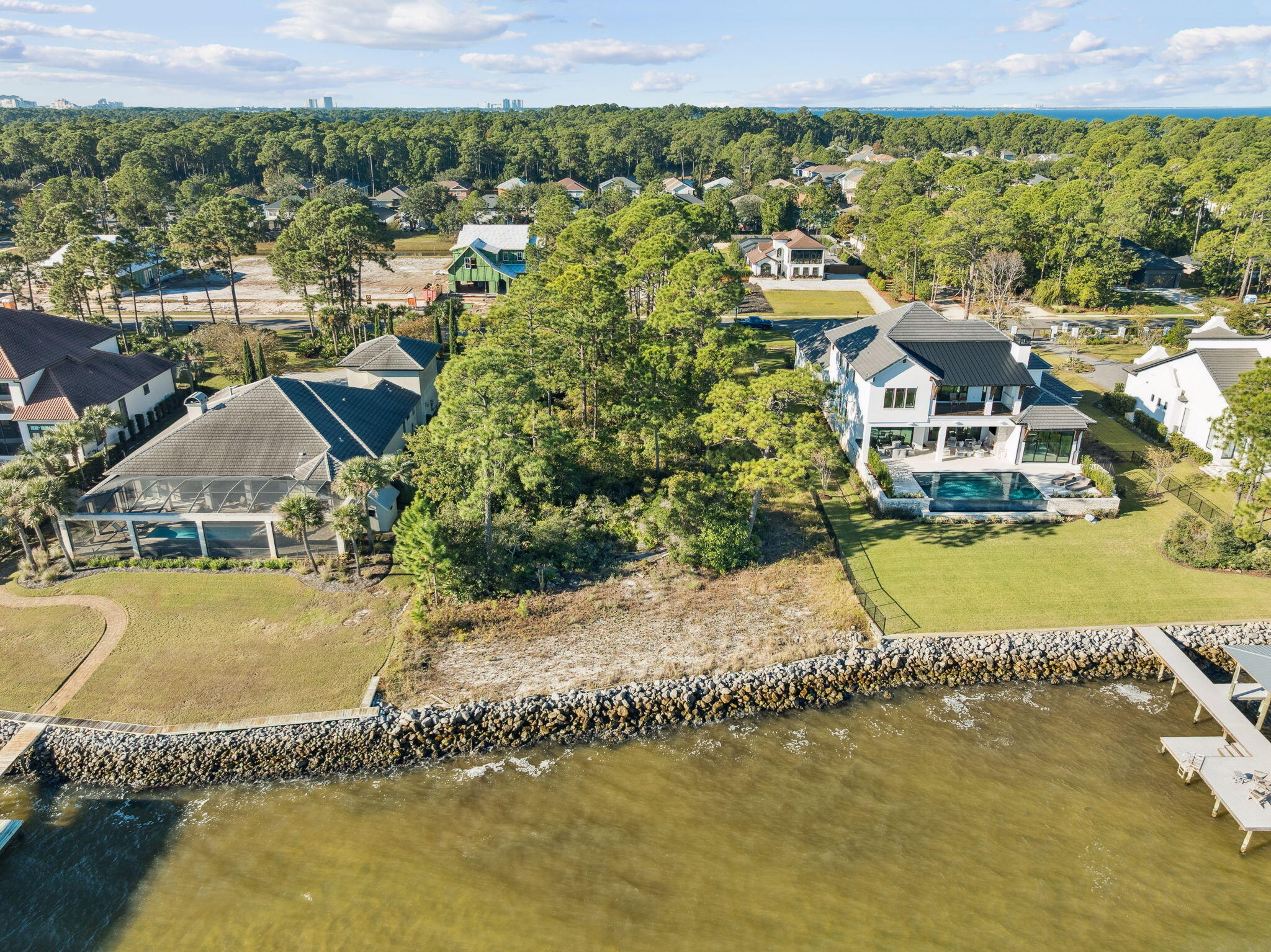 Lot 1-4th Driftwood Point Road Santa Rosa Beach, FL 32459 - Photo 5 of 14 aerial view of a house with a lake view