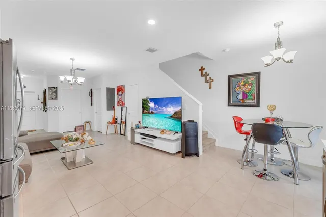 a workspace with furniture and a window