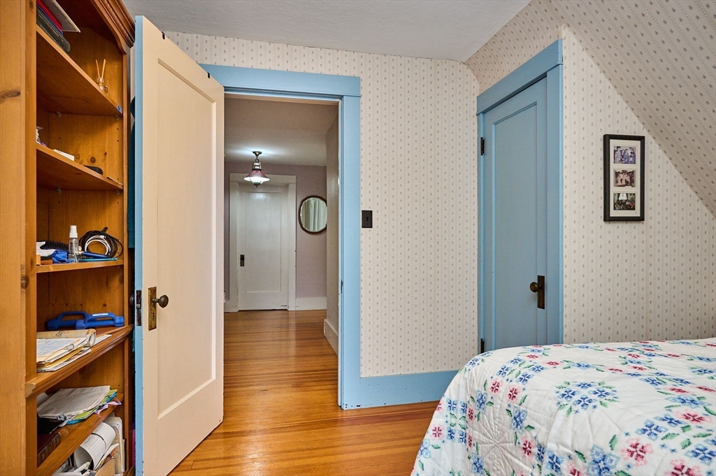 102 Elm Street Buckland, MA 01370 - Photo 20 of 35 a bedroom with a bed and a view of bathroom