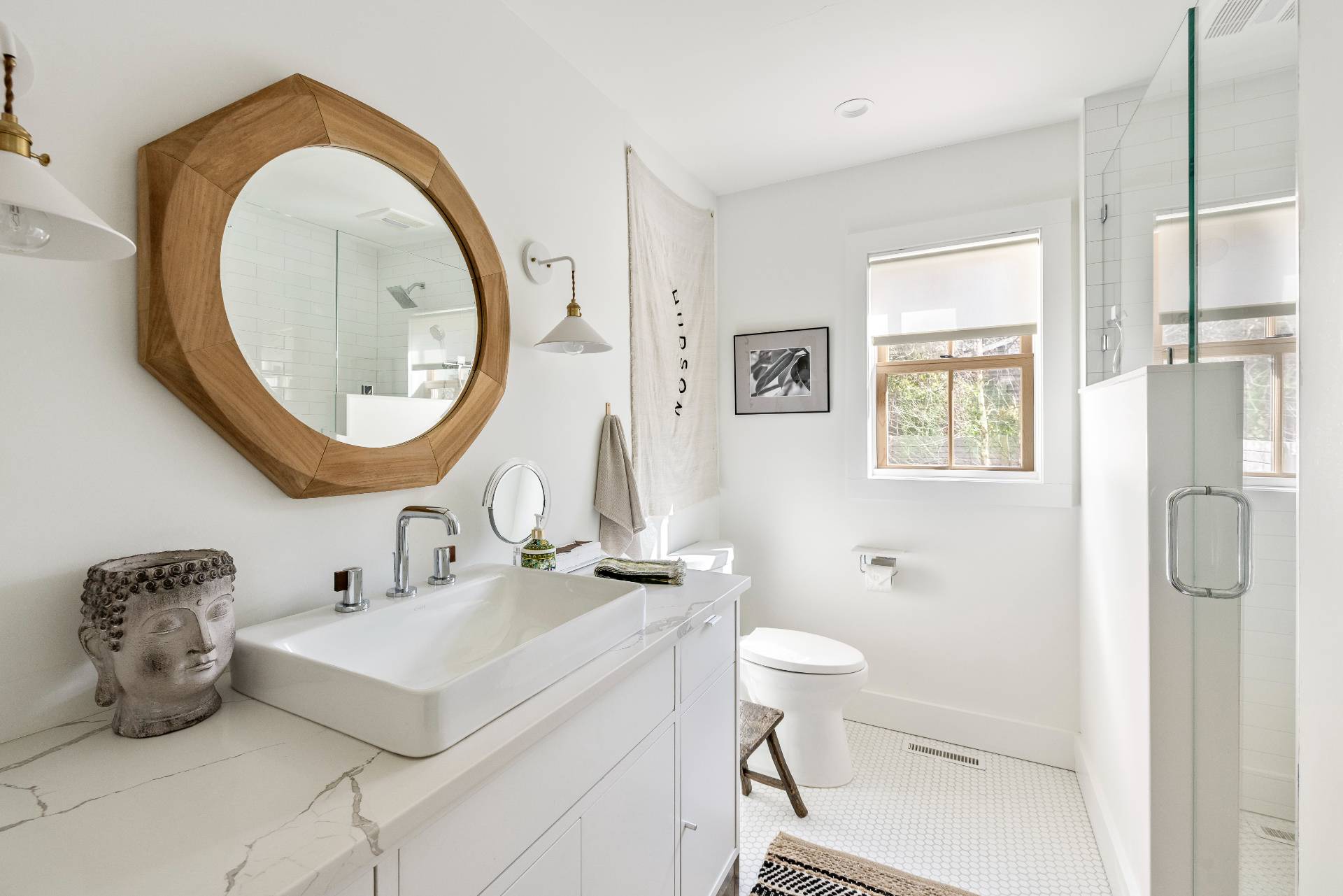 264 Kings Point Road East Hampton, NY 11937 - Photo 13 of 30 a bathroom with a toilet a sink and a mirror