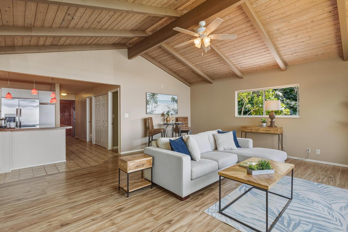77-6484 Ono Road Kailua-Kona, HI 96740 - Photo 11 of 29 a living room with furniture and a wooden floor