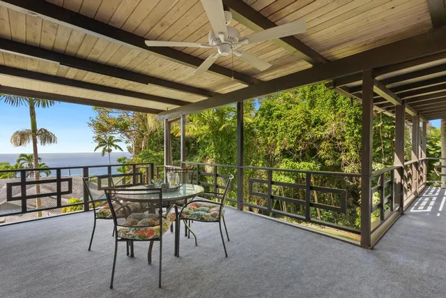 a view of an outdoor space with seating area