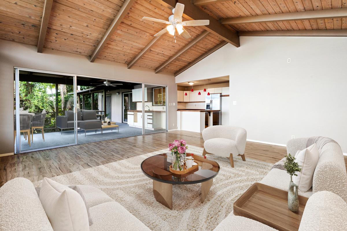 77-6484 Ono Road Kailua-Kona, HI 96740 - Photo 8 of 29 a living room with furniture and a large window