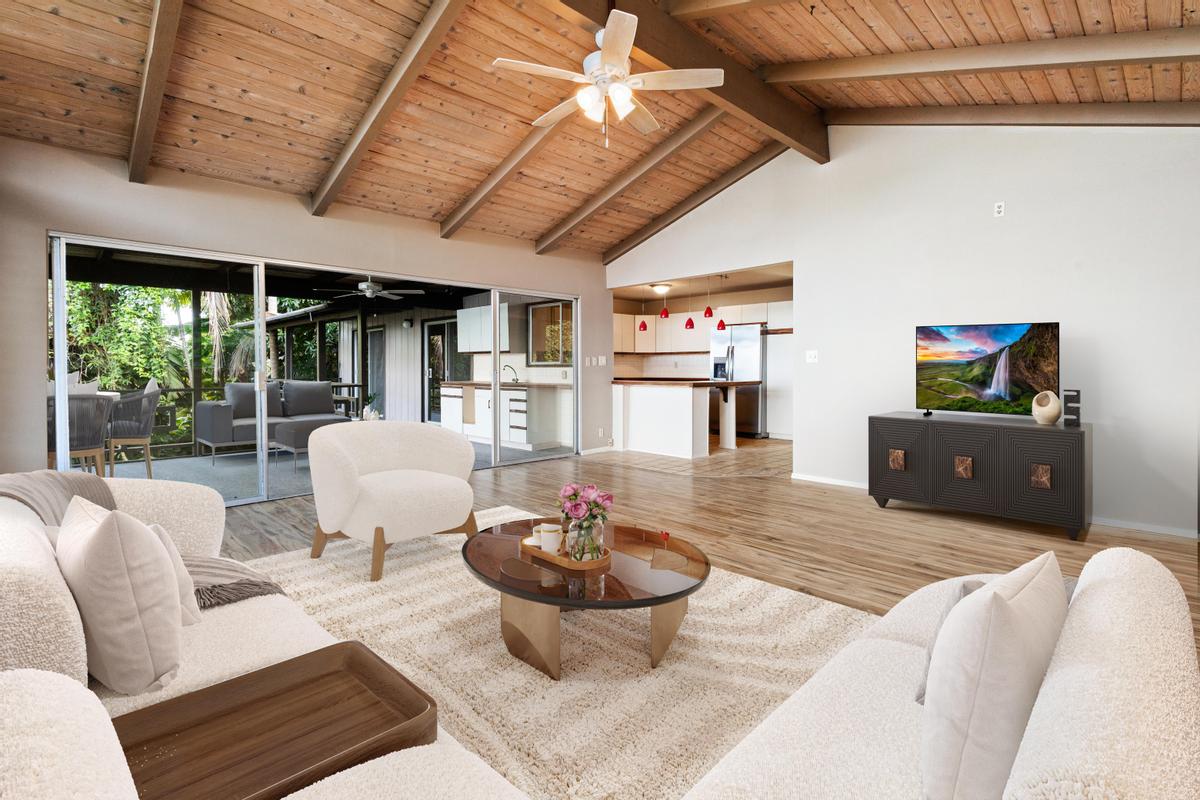 77-6484 Ono Road Kailua-Kona, HI 96740 - Photo 9 of 29 a living room with furniture and a wooden floor