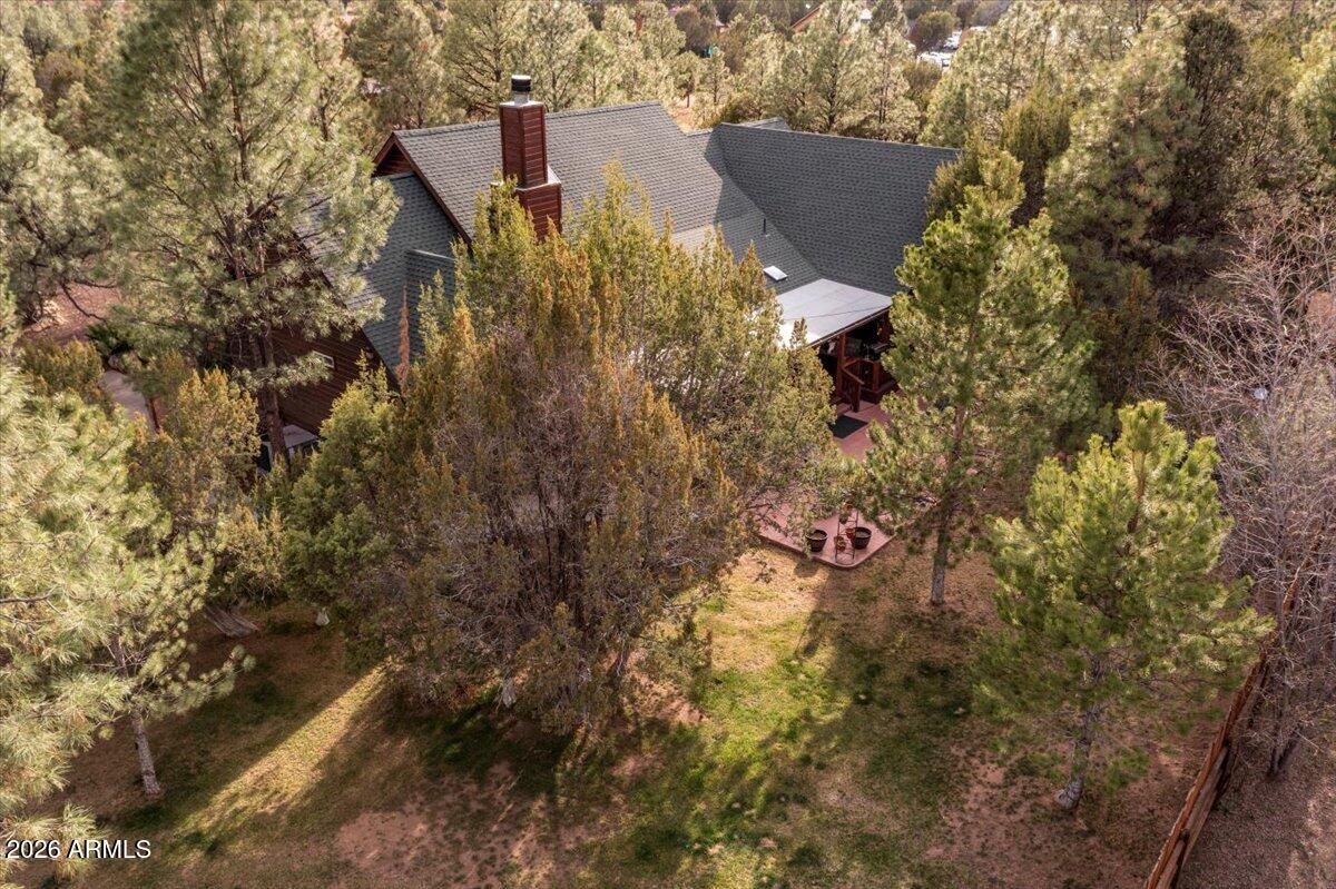 2952 Country View Lane Overgaard, AZ 85933 - Photo 66 of 81 an aerial view of a house with a yard and trees all around