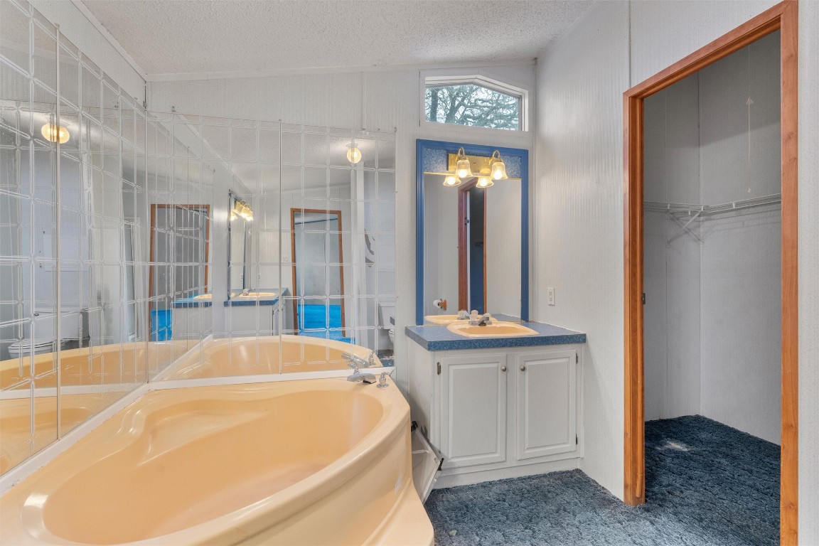 1100 County Road 474 Elgin, TX 78621 - Photo 24 of 40 a bathroom with a tub sink and mirror