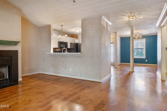 a view of livingroom with hardwood floor and window