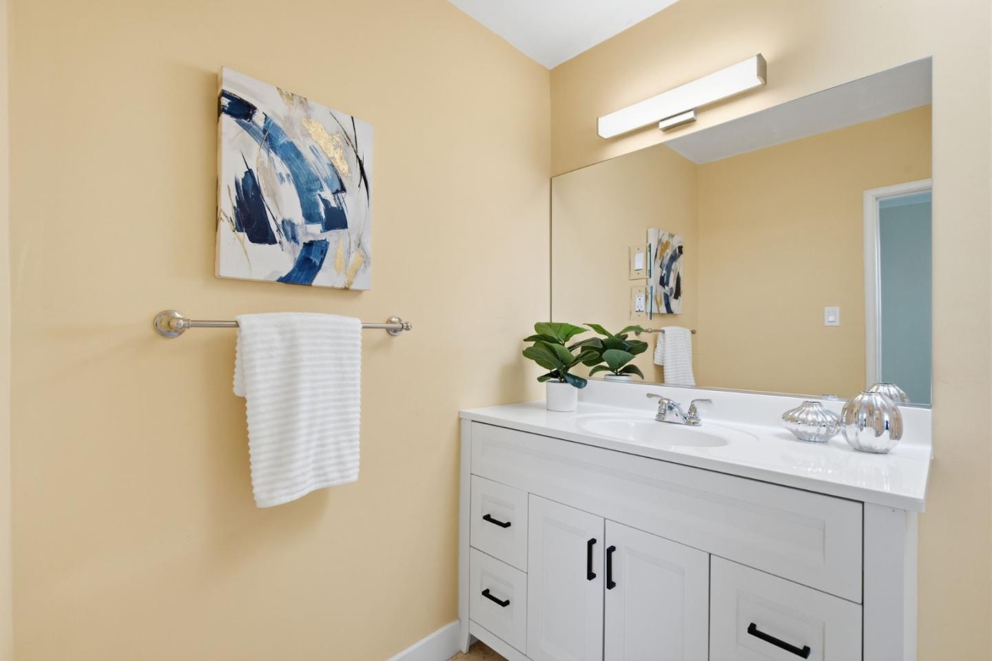 1263 Reservoir Road Pescadero, CA 94060 - Photo 39 of 66 a bathroom with a sink and a mirror