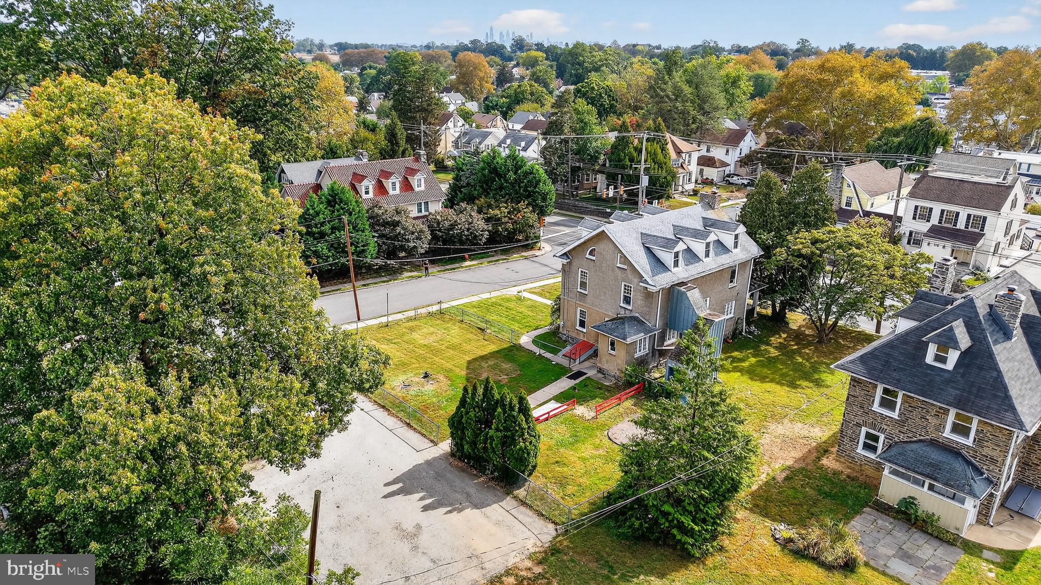 223 East Park Road Havertown, PA 19083 - Photo 9 of 43 an aerial view of a house with a swimming pool