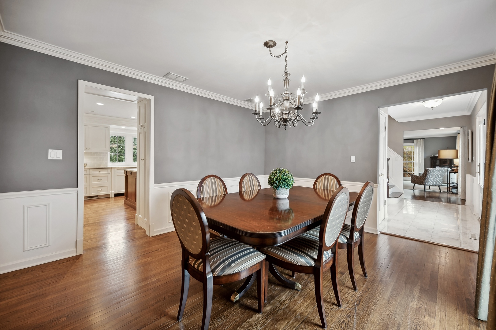2002 Brandon Road Glenview, IL 60025 - Photo 13 of 37 a view of a dining room with furniture and wooden floor