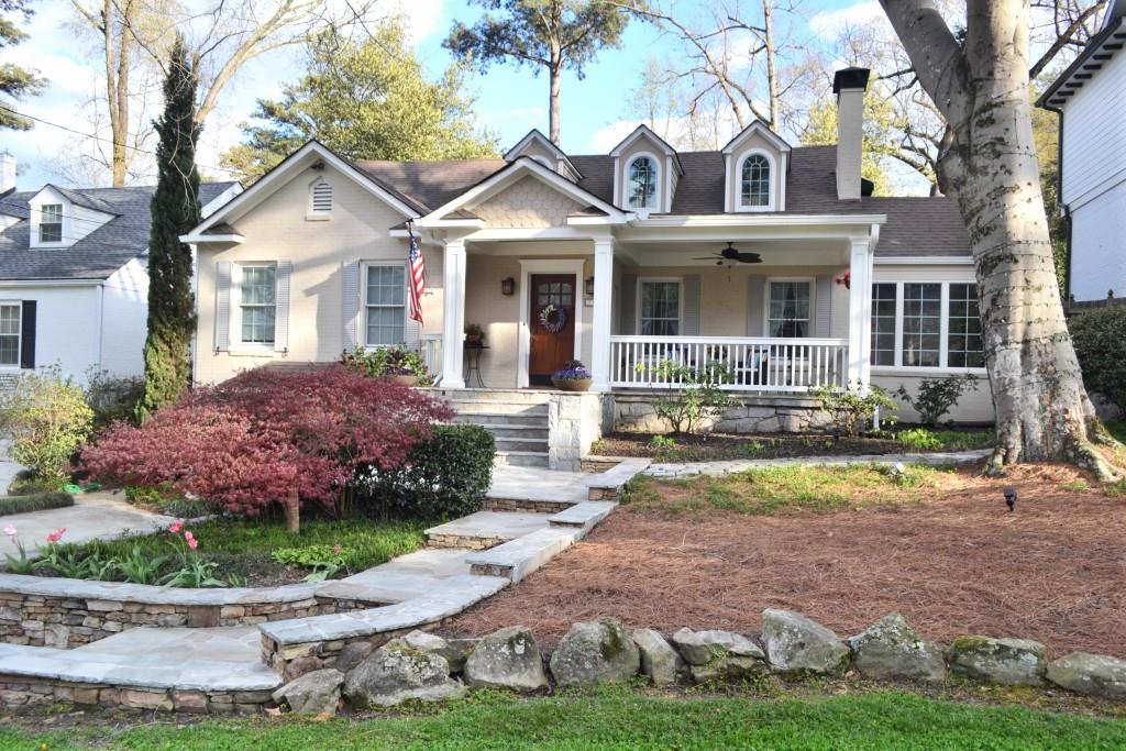 717 East Paces Ferry Road Northeast Atlanta, GA 30305 - Photo 1 of 1 Flagstone walkway to Cozy Front Porch