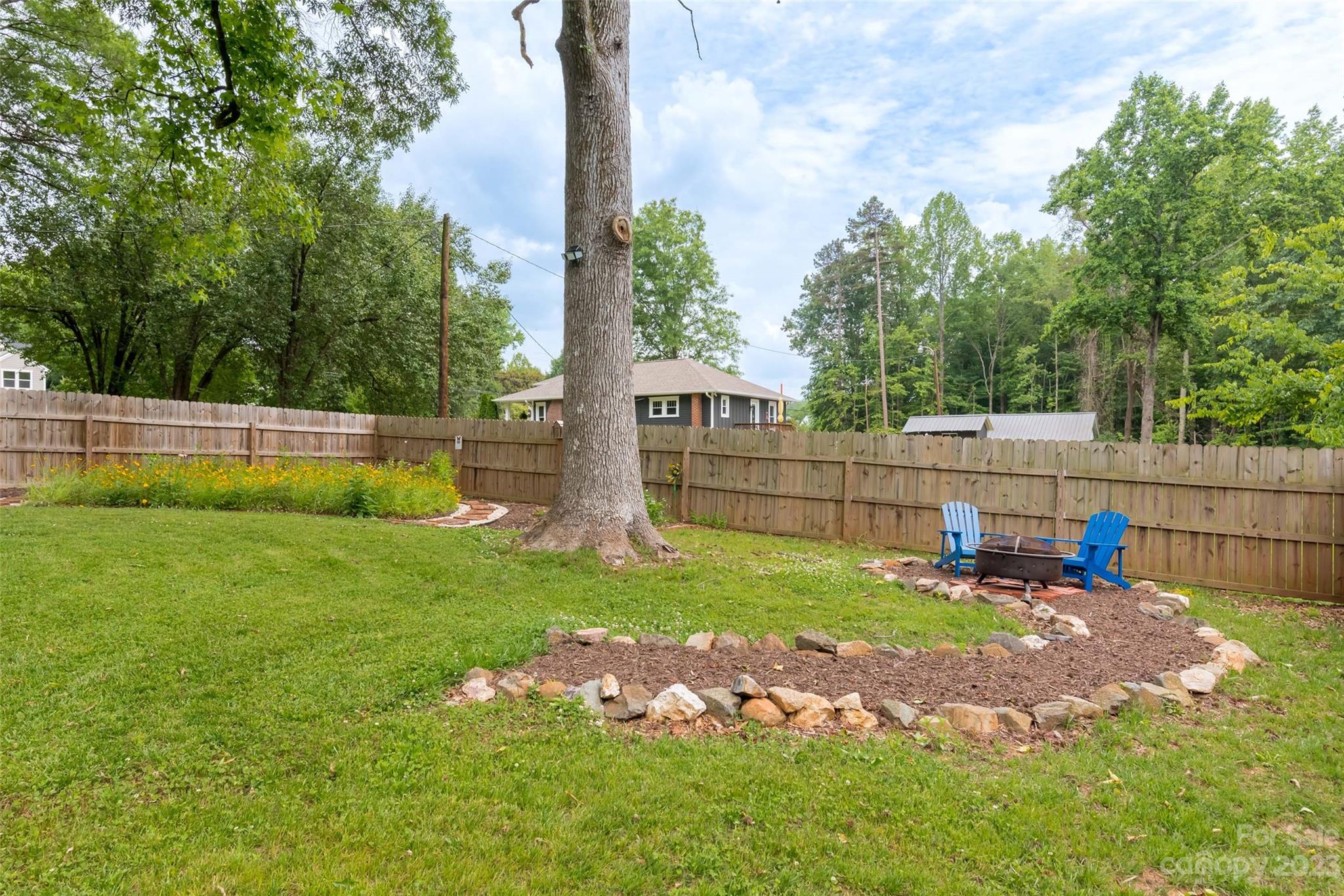 2901 Oakdale Road Charlotte, NC 28216 - Photo 35 of 48 a backyard of a house with table and chairs