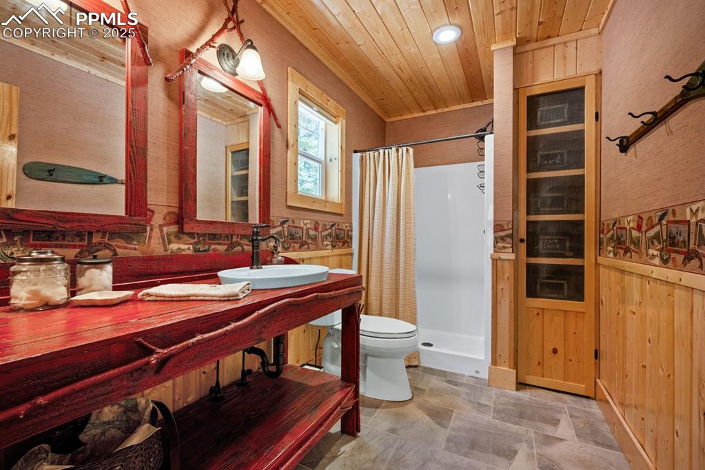 163 Wonder Trail Rye, CO 81069 - Photo 33 of 50 a bathroom with a sink a toilet and shower