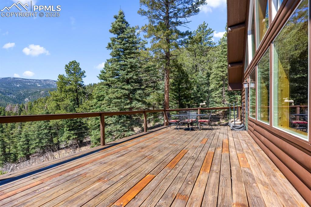 163 Wonder Trail Rye, CO 81069 - Photo 43 of 50 a view of balcony with chairs and wooden floor