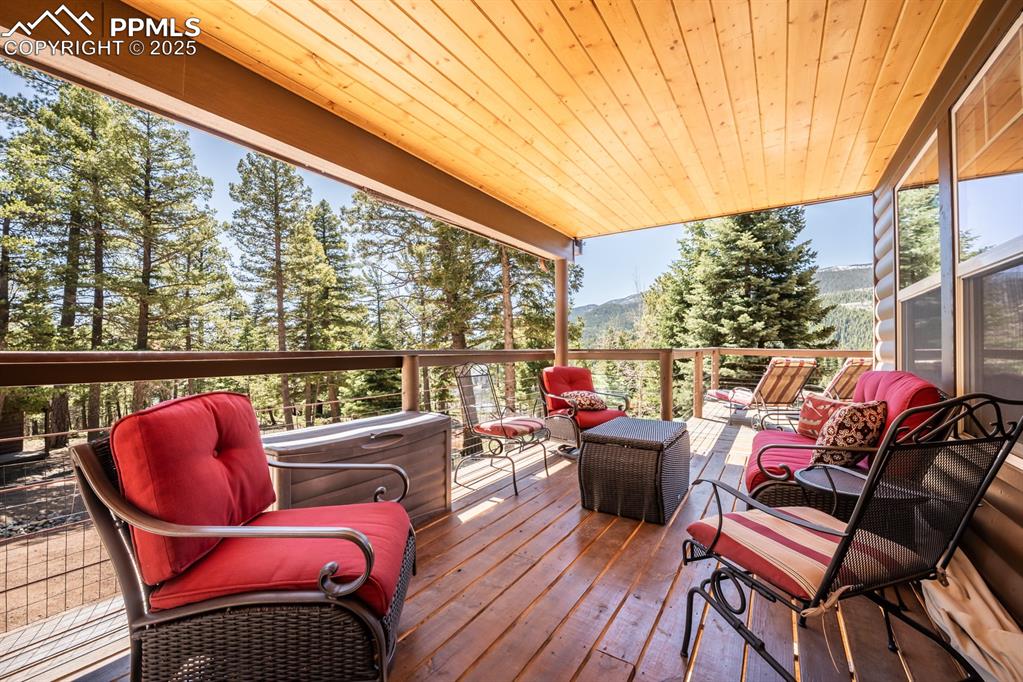 163 Wonder Trail Rye, CO 81069 - Photo 6 of 50 a sitting area with furniture on deck