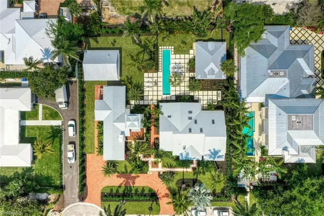 an aerial view of multiple house
