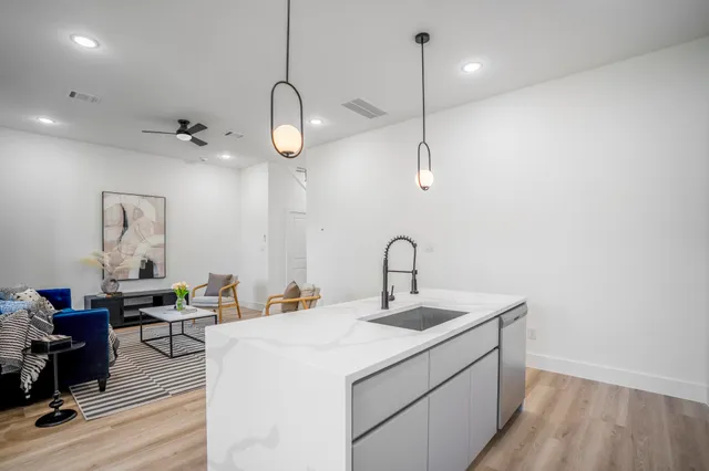 a very nice looking room with a wooden floor