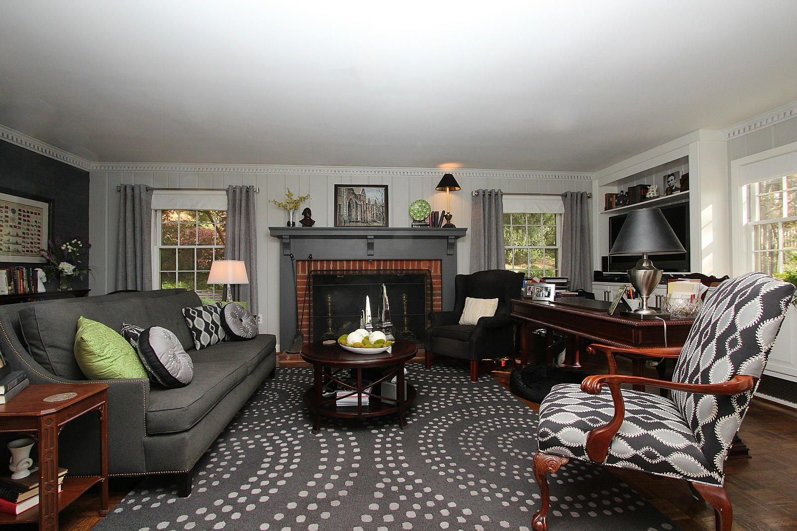 3232 Fordham Road Southwest Roanoke, VA 24014 - Photo 12 of 36 a living room with furniture a rug a fireplace and a window