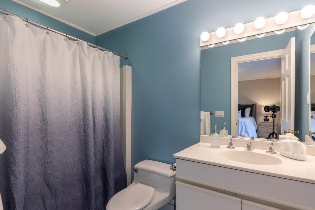 6 Hampton Road Lexington, MA 02421 - Photo 29 of 41 a bathroom with a toilet a sink and a mirror