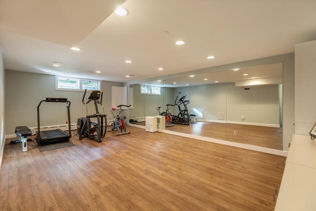 6 Hampton Road Lexington, MA 02421 - Photo 32 of 41 a view of a room with gym equipment