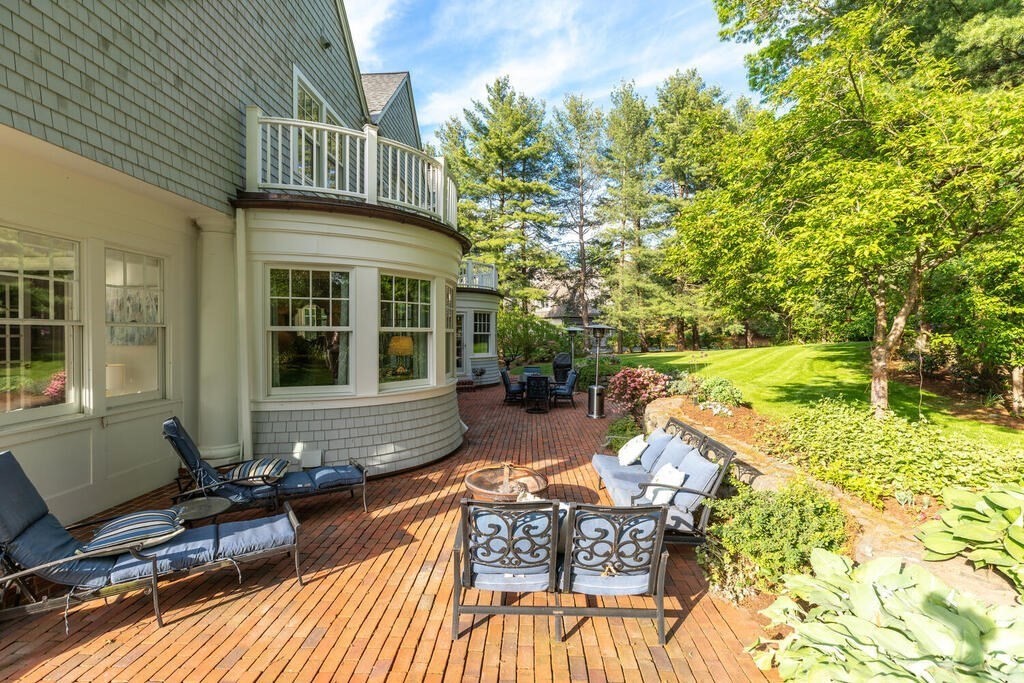 6 Hampton Road Lexington, MA 02421 - Photo 34 of 41 a view of house with backyard outdoor seating and covered with furniture