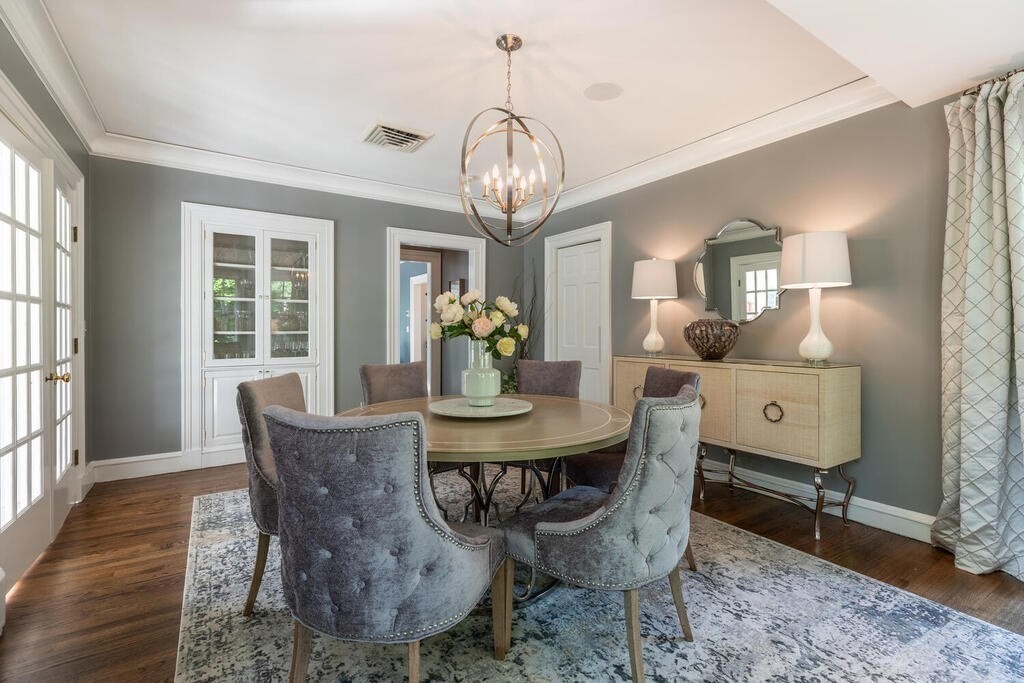 6 Hampton Road Lexington, MA 02421 - Photo 8 of 41 a view of a dining room with furniture window and wooden floor