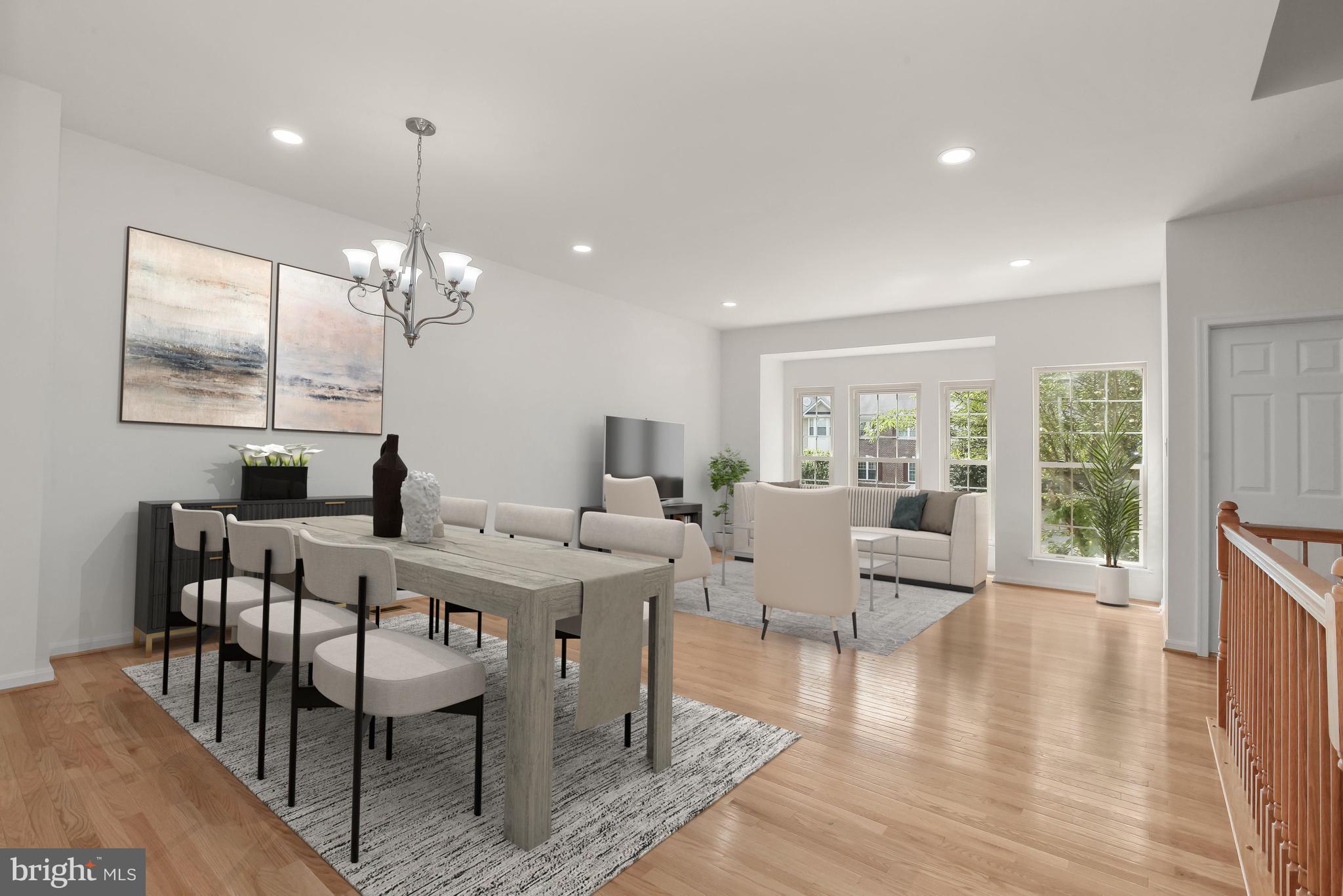 4603 Buckhorn Ridge Fairfax, VA 22030 - Photo 3 of 55 Virtually Staged Living and Dining Room Combinatio