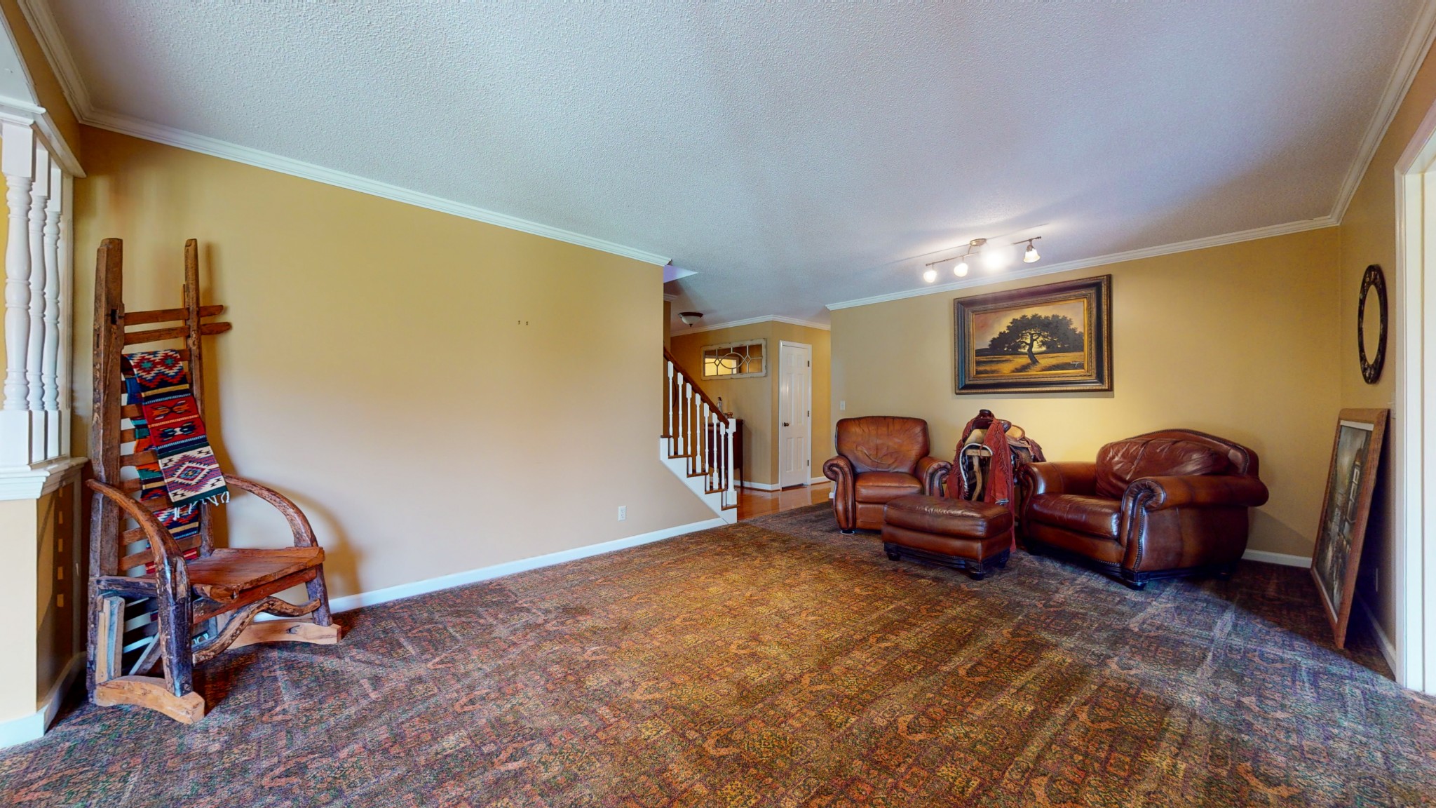 4741 Cathey Ridge Road Manchester, TN 37355 - Photo 35 of 50 a living room with furniture and a gym machine with wooden floor