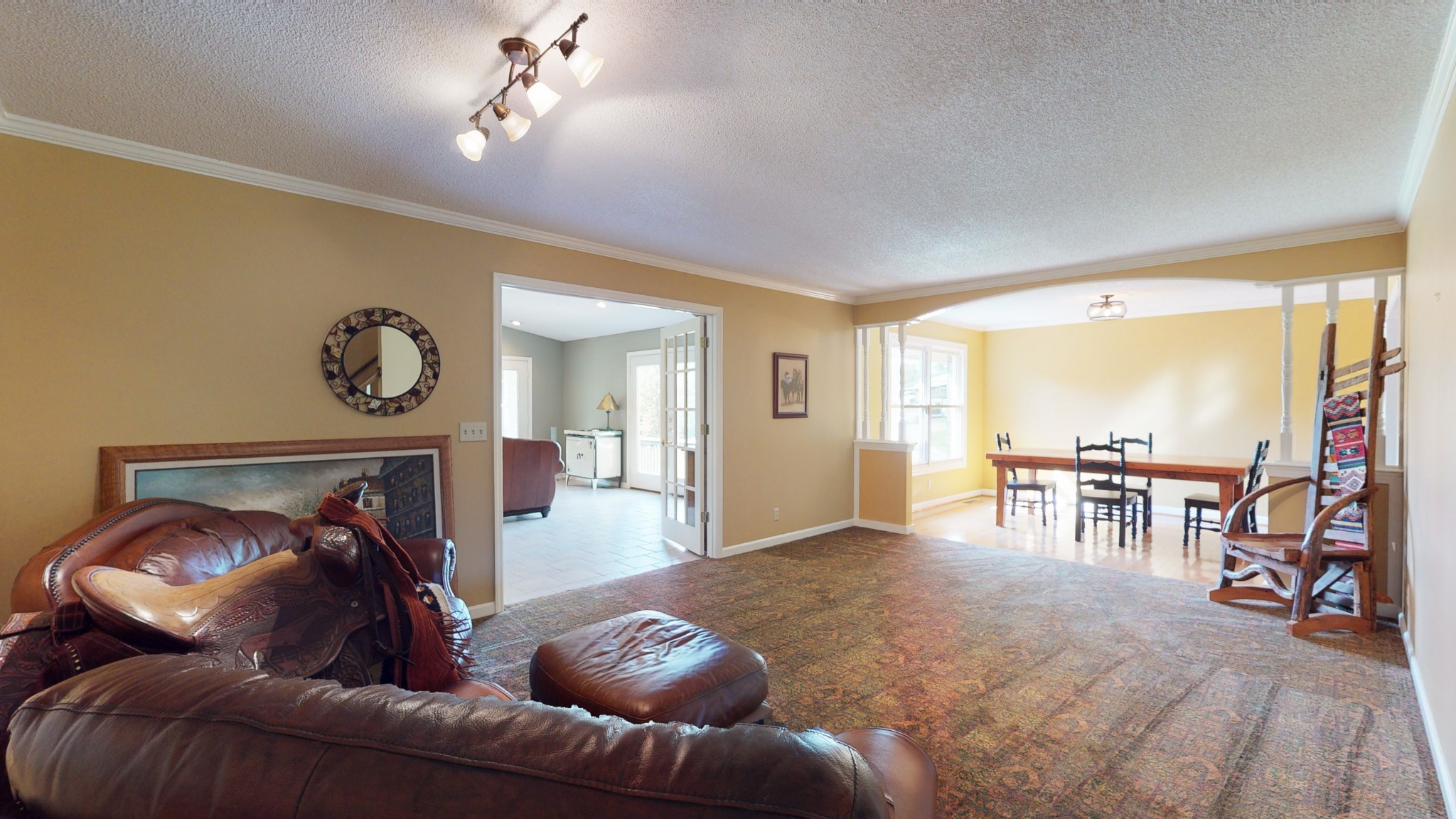 4741 Cathey Ridge Road Manchester, TN 37355 - Photo 36 of 50 a living room with furniture and a fireplace