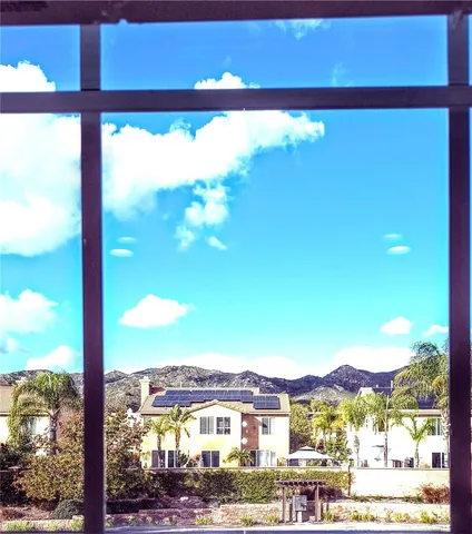 a view of sky from a window