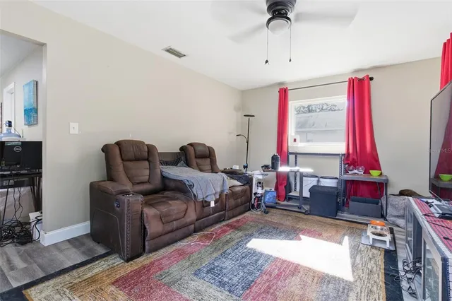 a house view with a garden space