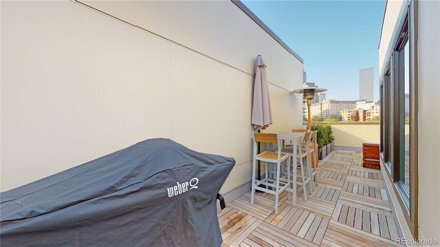 a view of dining room and wooden floor