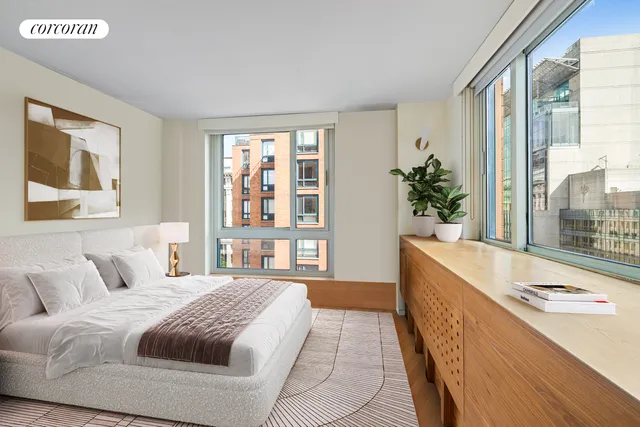 a bed room with a bed and a couch